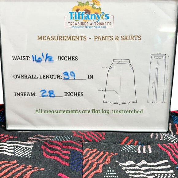 LuLaRoe Leggings Womens Tall and Curvy Black USA Flags Patriotic Americana - Picture 6 of 7